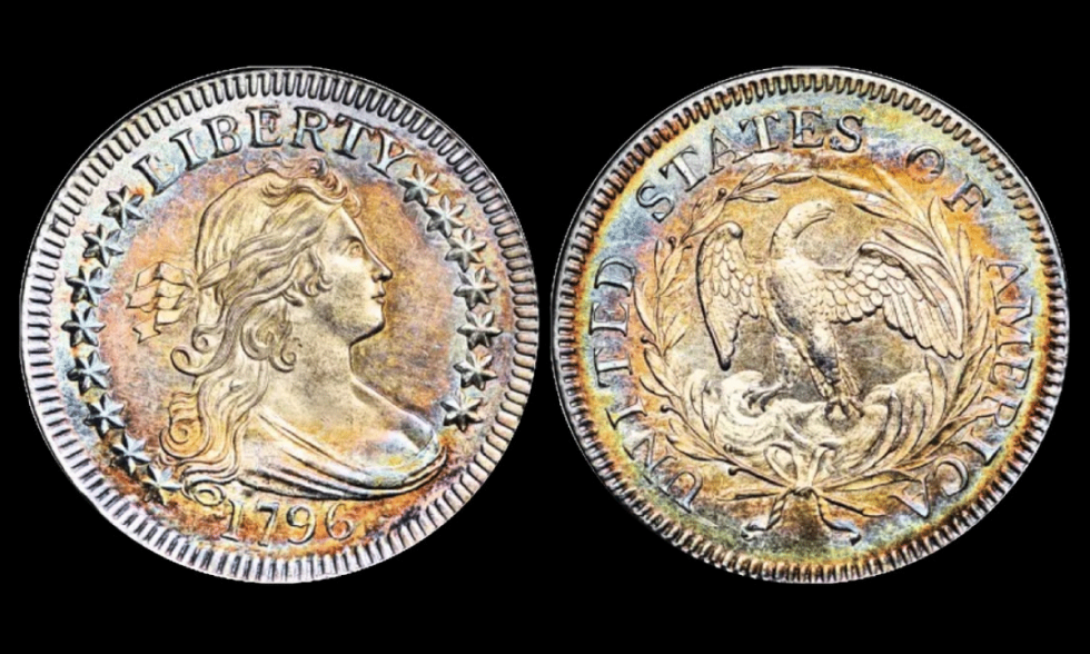 Moneda de 25 centavos de 1796 valorada en 2 millones 1
